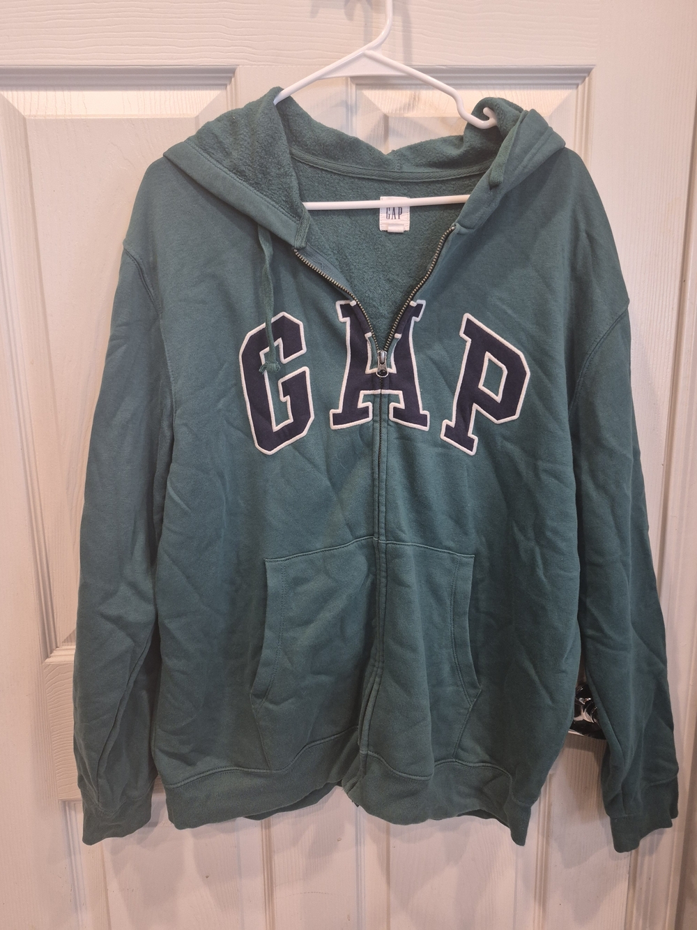 GAP Teal Green Hooded Zip-Up Jacket